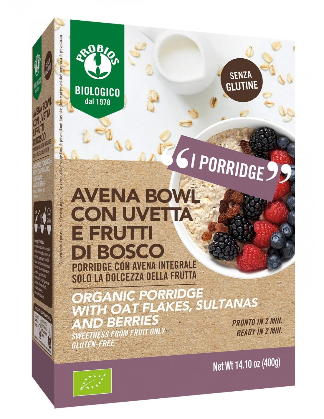 SL - Fiocchi avena con uvetta e f.bosco PROBIOS - 400g