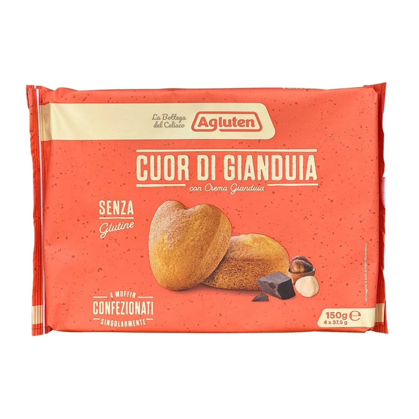 Merendina Cuor Di Gianduia AGLUTEN - 150g