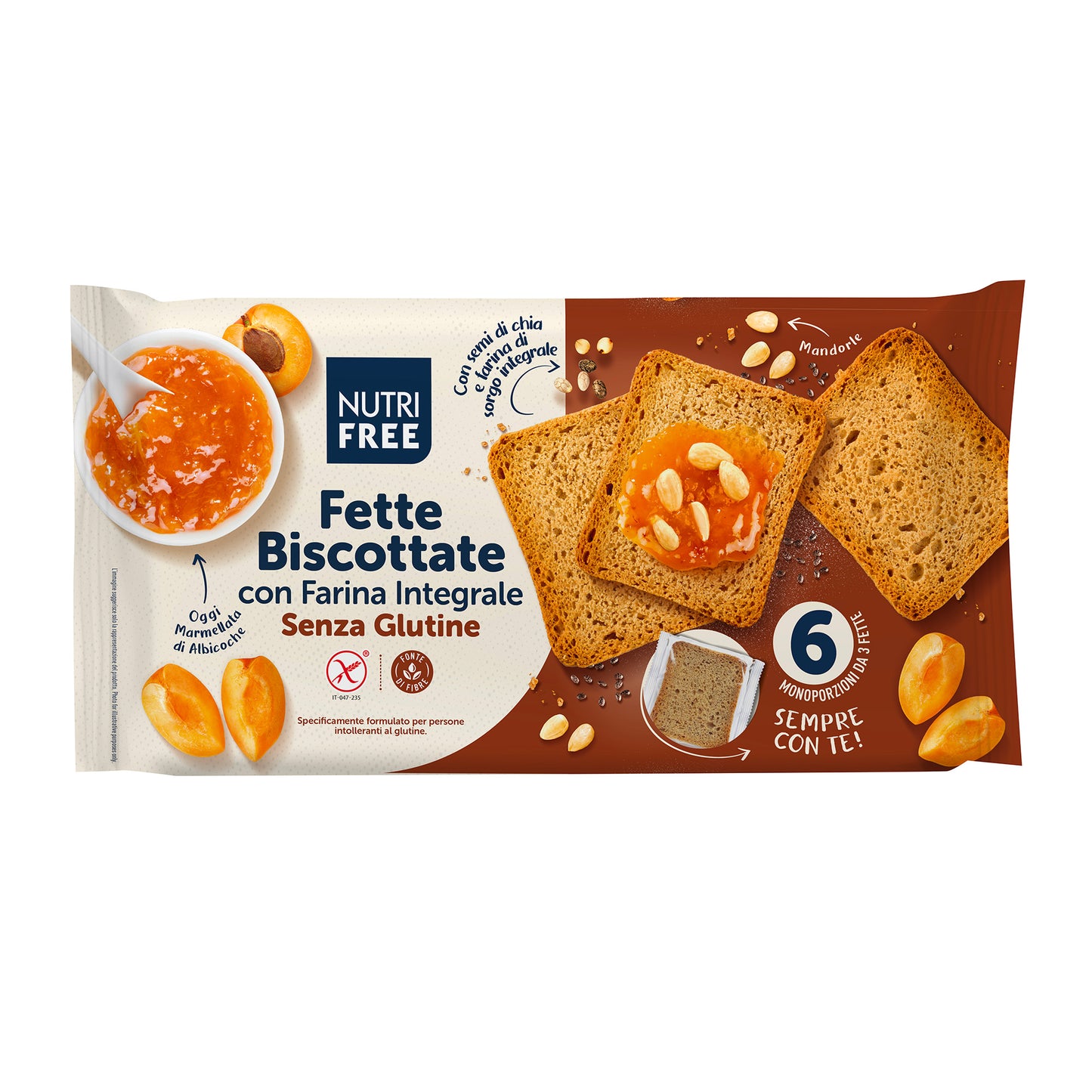 SL - Fette Biscottate integrali NUTRIFREE - 225g