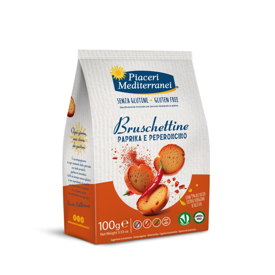SL - Bruschettine Paprika Peperoncino PIACERI MEDITERRANEI - 100g