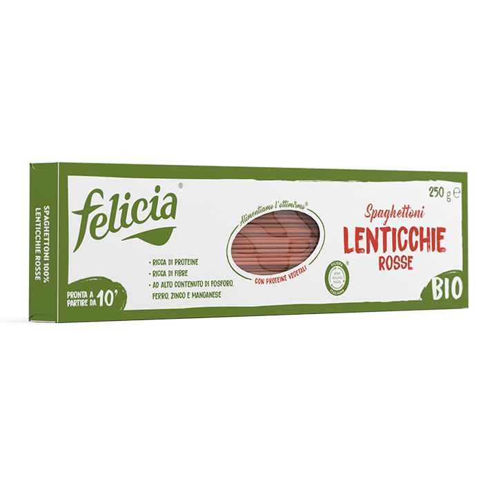 SL - Spaghettoni alle lenticchie rosse FELICIA - 250gram