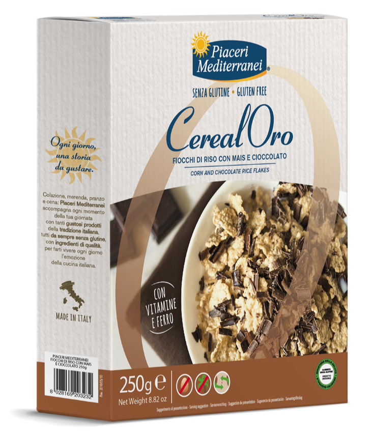 fiocchi di riso e mais senza glutine al cioccolato piaceri mediterranei