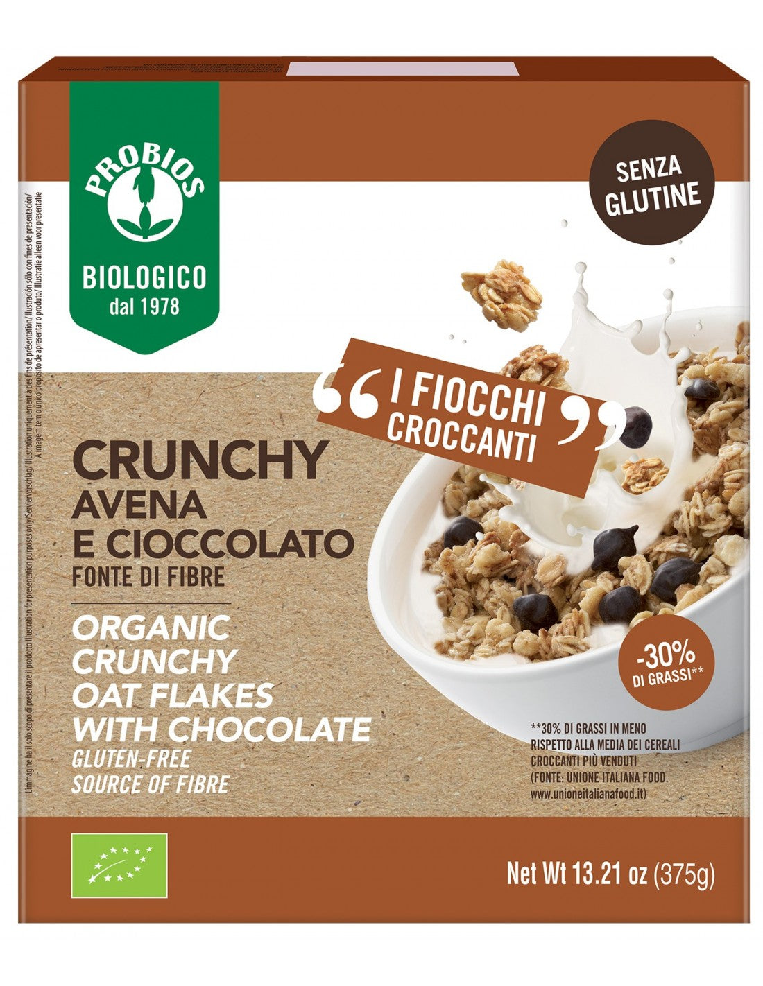 Crunchy BIO Avena e Cioccolato PROBIOS - 375g