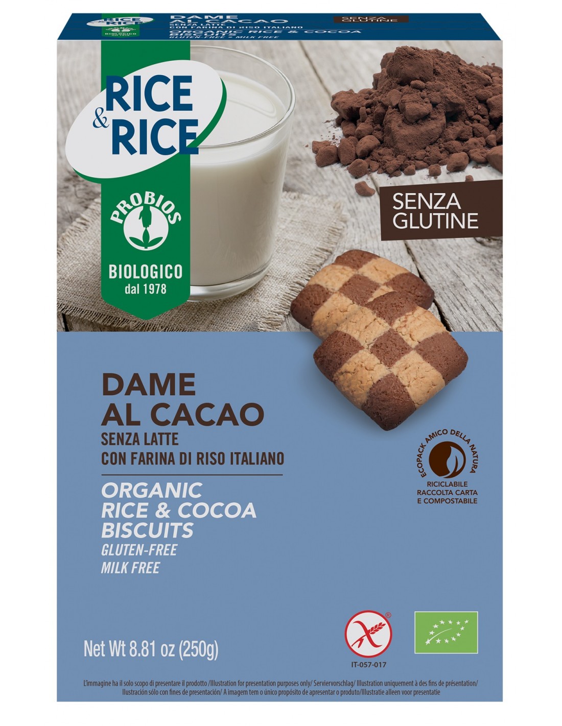 Dame di riso con cacao PROBIOS - 250g