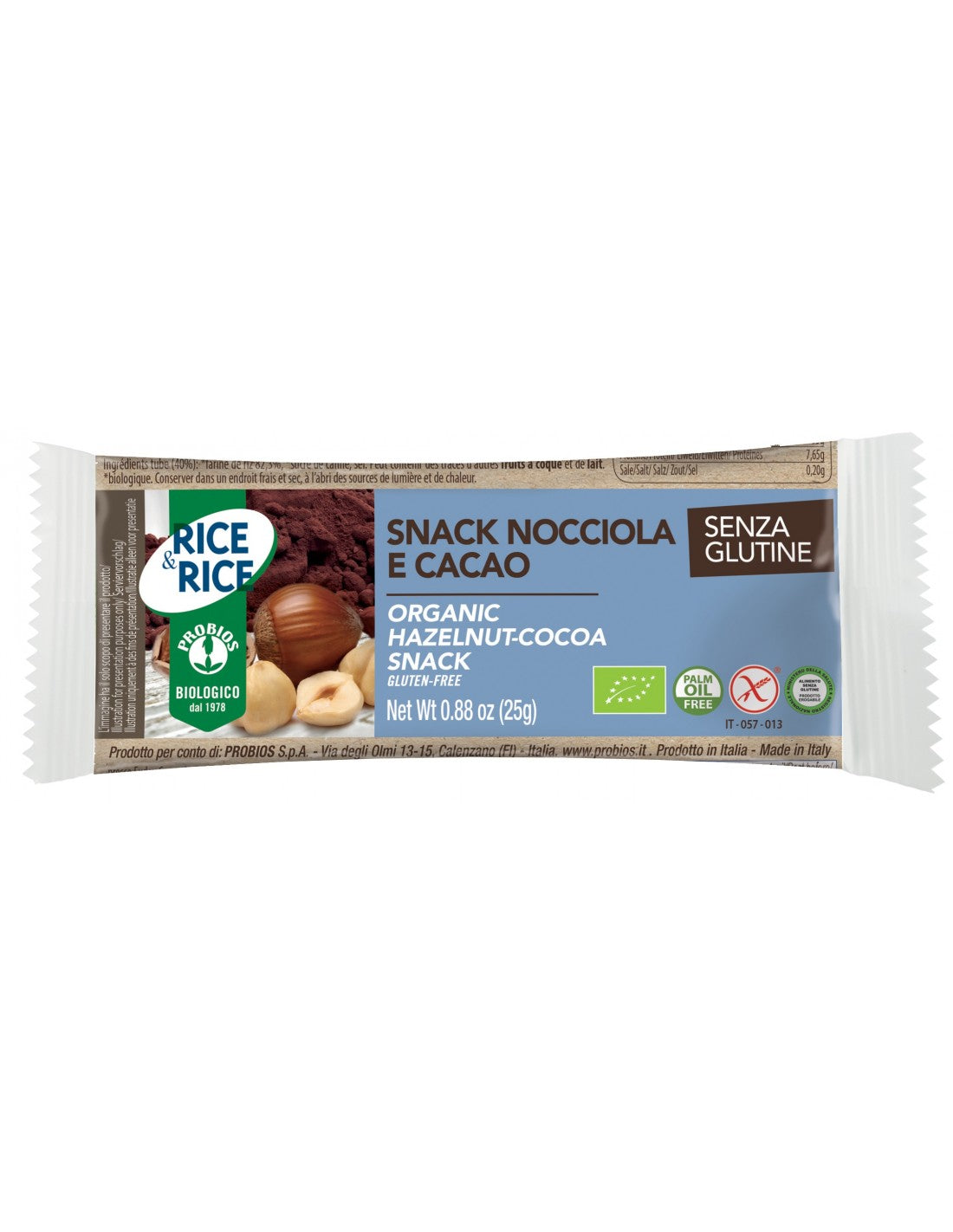Snack di riso alla nocciola PROBIOS - 25g