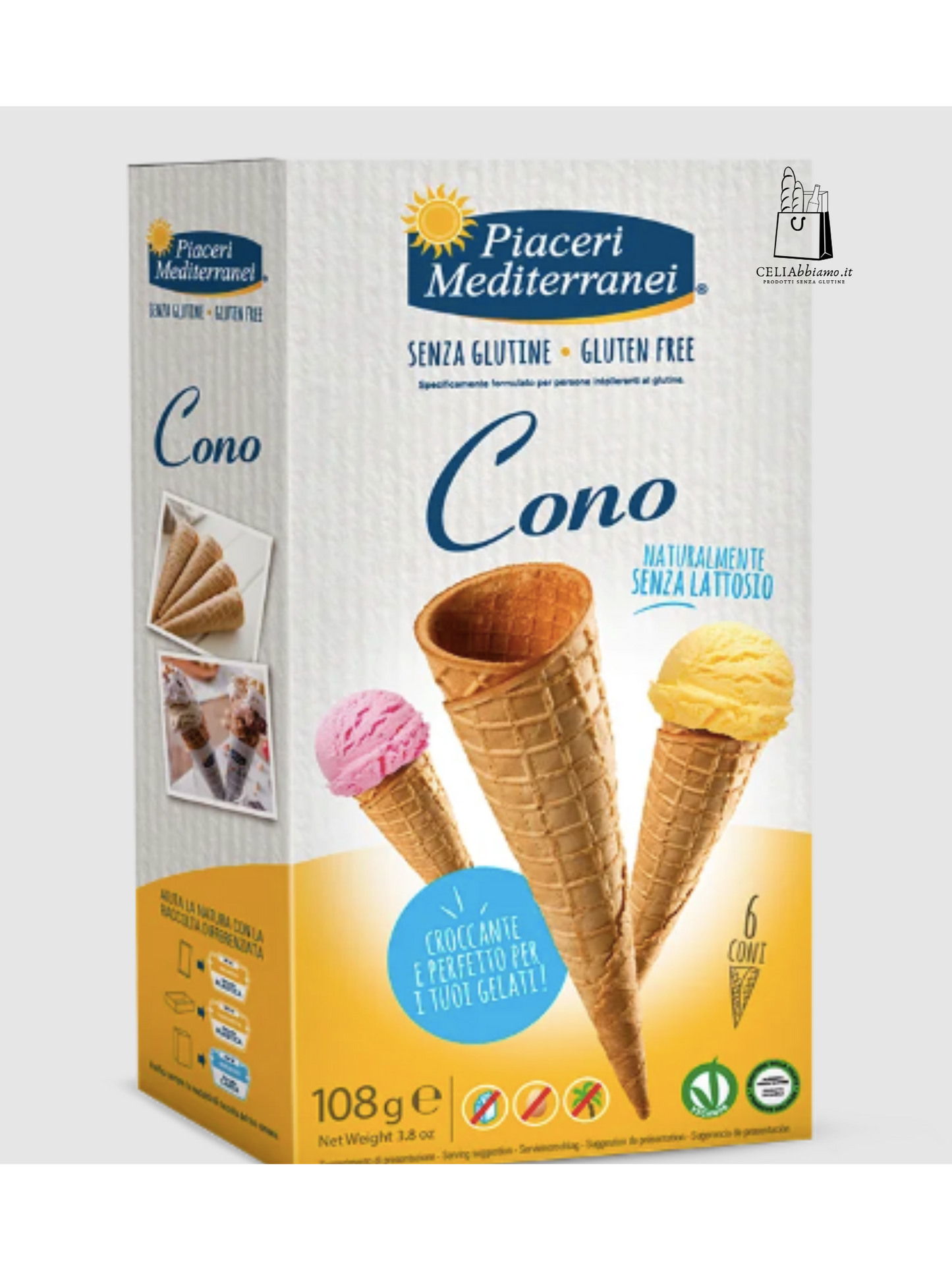 SL Cono Gelato 6pz PIACERI MEDITERRANEI - 108g
