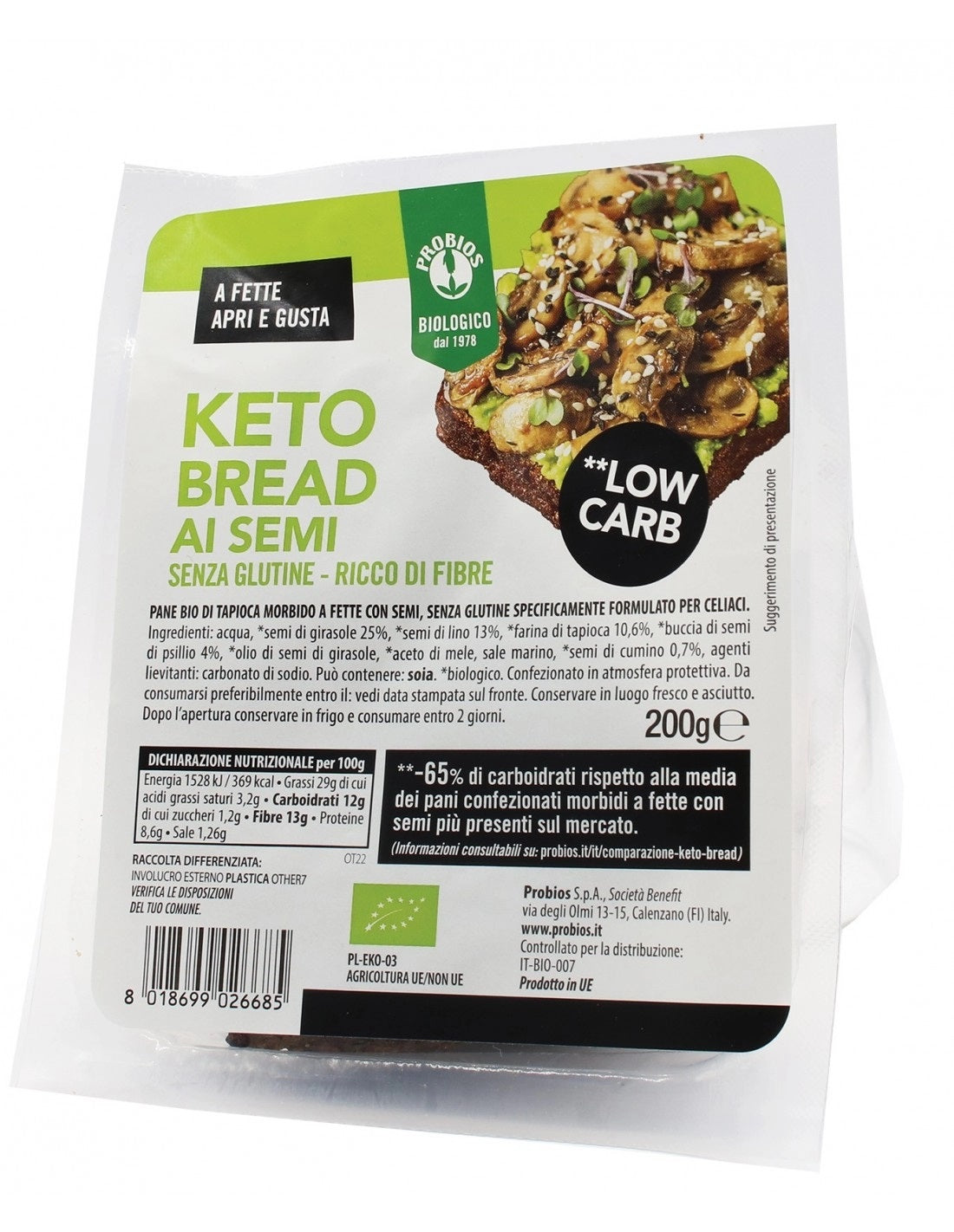 SL Keto Bread ai semi PROBIOS - 200g