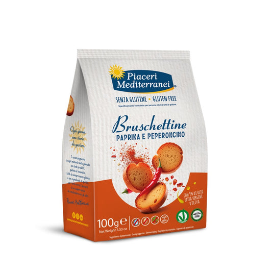 SL - Bruschettine Paprika Peperoncino PIACERI MEDITERRANEI - 100g