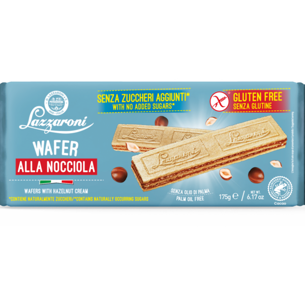 Wafer Nocciola SENZA ZUCCHERI AGGIUNTI LAZZARONI - 175g