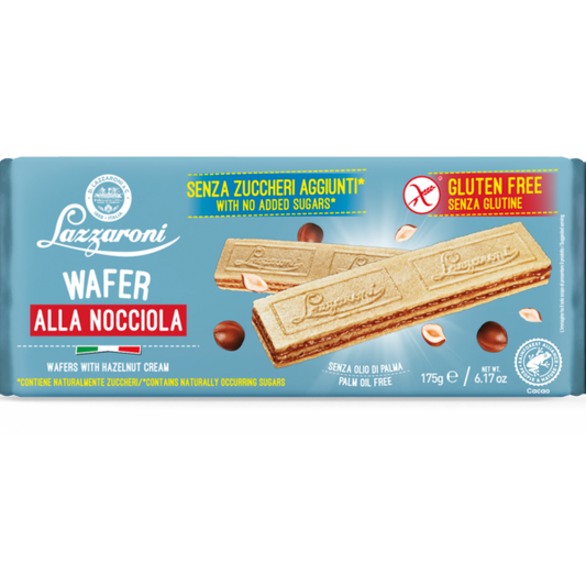 Wafer Nocciola SENZA ZUCCHERI AGGIUNTI LAZZARONI - 175g