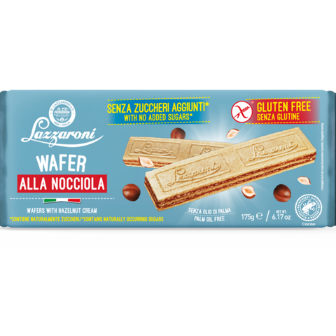Wafer Nocciola SENZA ZUCCHERI AGGIUNTI LAZZARONI - 175g