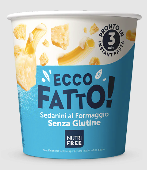 Sedanini al formaggio pronti in 3 min. Ecco Fatto NUTRIFREE - 70g