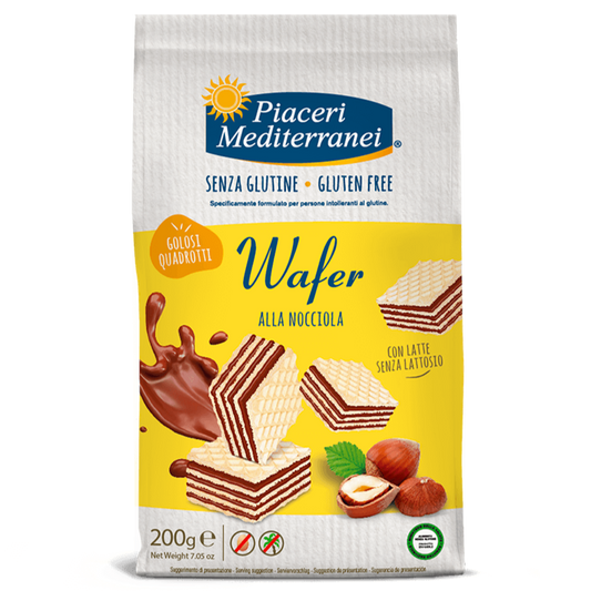 SL Wafer Quadrotti alla nocciola PIACERI MEDITERRANEI - 200g
