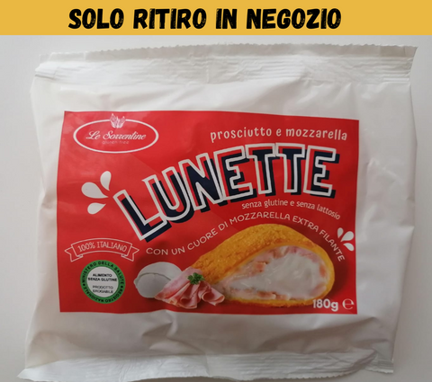 lunette prosciutto e mozzarella senza glutine