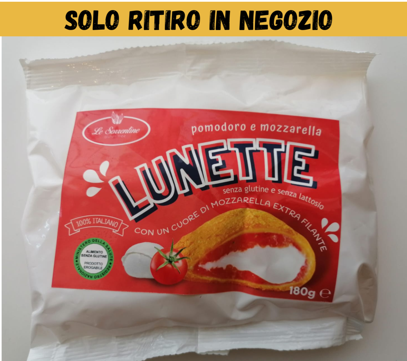 LUNETTE POMODORO MOZZARELLA SENZA GLUTINE